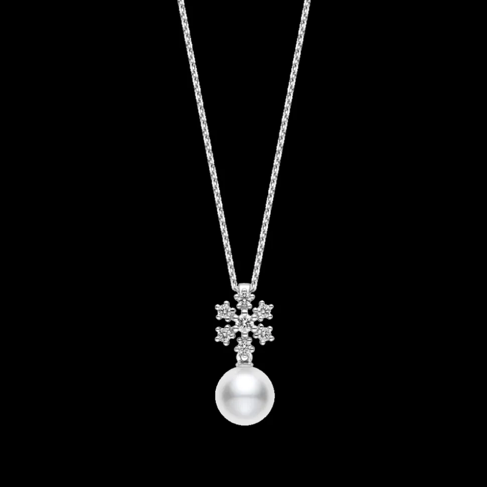 Mikimoto Pearl And Diamond Pendant