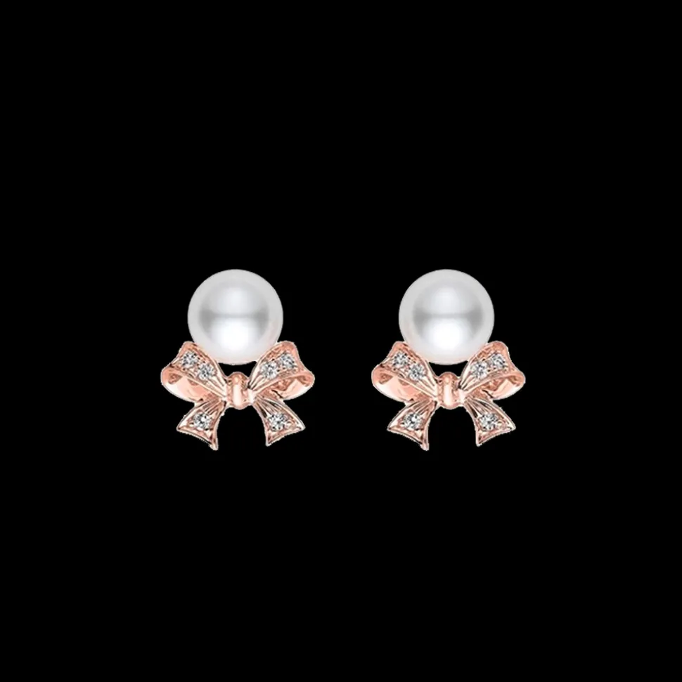 Mikimoto Pearl Bow Earrings