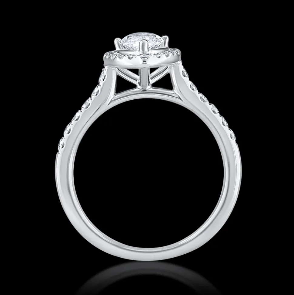 Pre-Owned Cluster 0.80ct D VS1 Diamond Platinum Ring