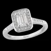 Pre-owned Cluster 0.72ct G SI2 Diamond Platinum Ring