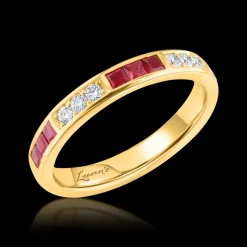 Ruby and Diamond Yellow Gold Eternity Ring