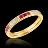 Ruby and Diamond Yellow Gold Eternity Ring