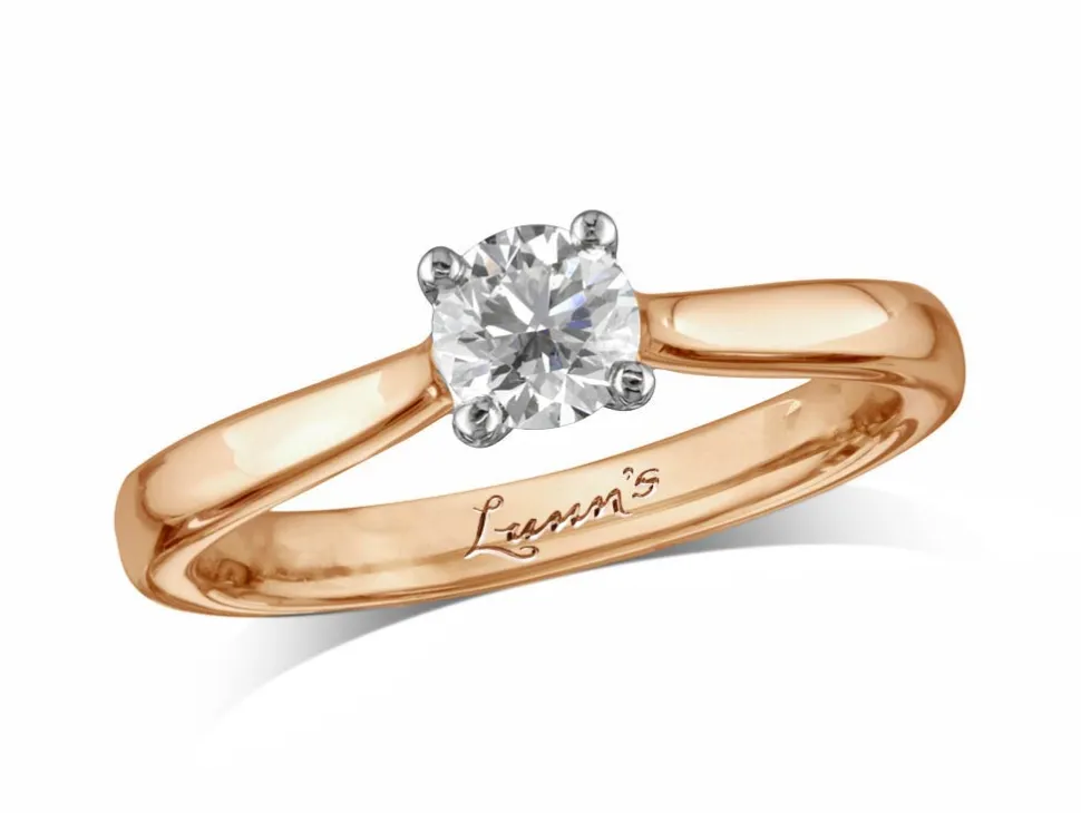 Single Stone 0.40ct G SI1 Diamond Rose Gold/Platinum Ring