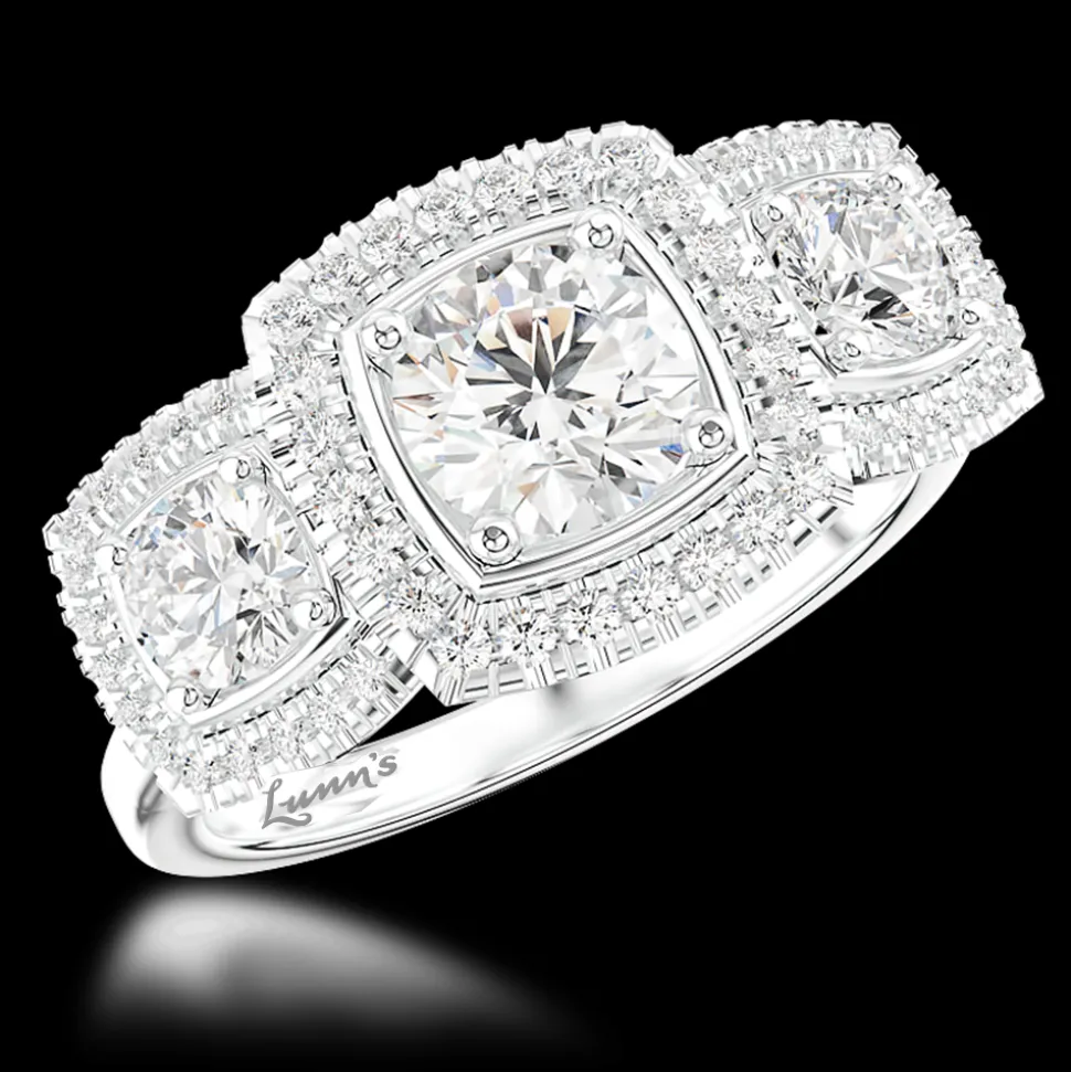Skye Brava Three Stone 0.71ct G SI1 Diamond Platinum Ring