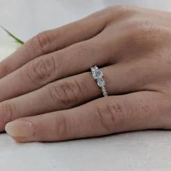Skye Classic Three Stone 0.30ct F SI1 Diamond Platinum Ring