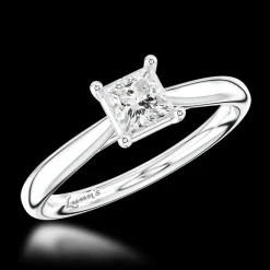 Solitaire 0.40ct D SI1 Diamond Platinum Ring