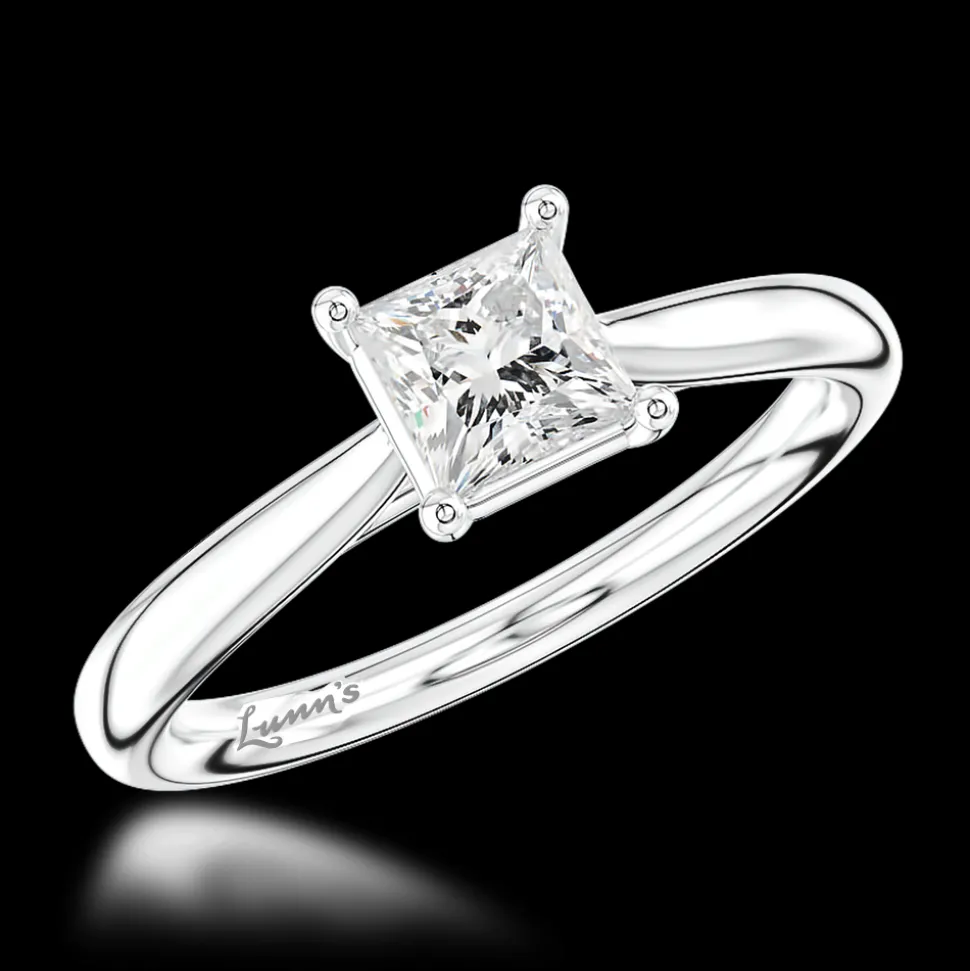 Solitaire 0.53ct D SI1 Diamond Platinum Ring