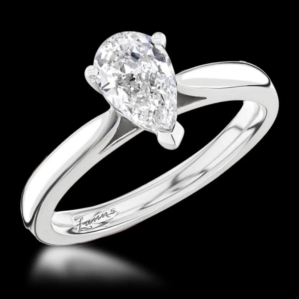 Solitaire 0.70ct D SI2 Diamond Platinum Ring