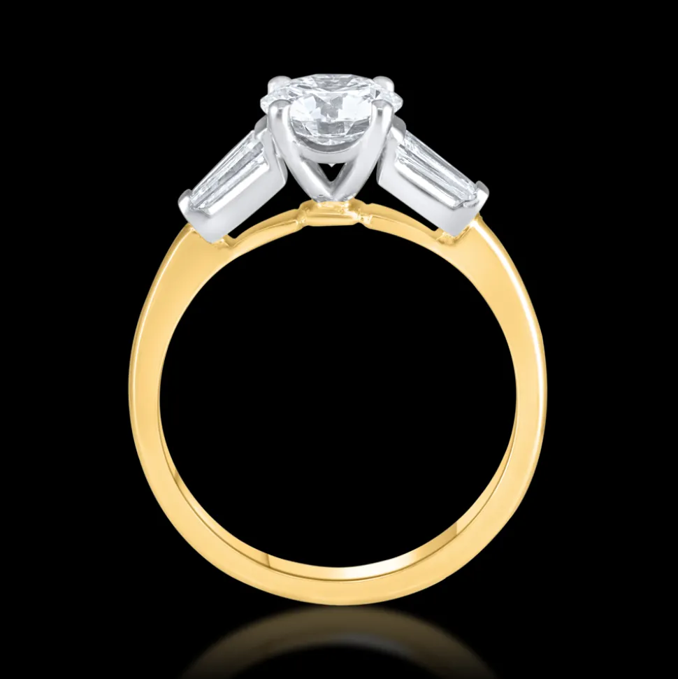 Solitaire 1.05ct D SI2 Diamond Yellow Gold Ring