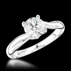 Solitaire 0.80ct D VS2 Diamond Platinum Ring
