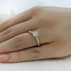 Solitaire 0.30ct D VS1 Diamond Yellow Gold/Platinum Ring