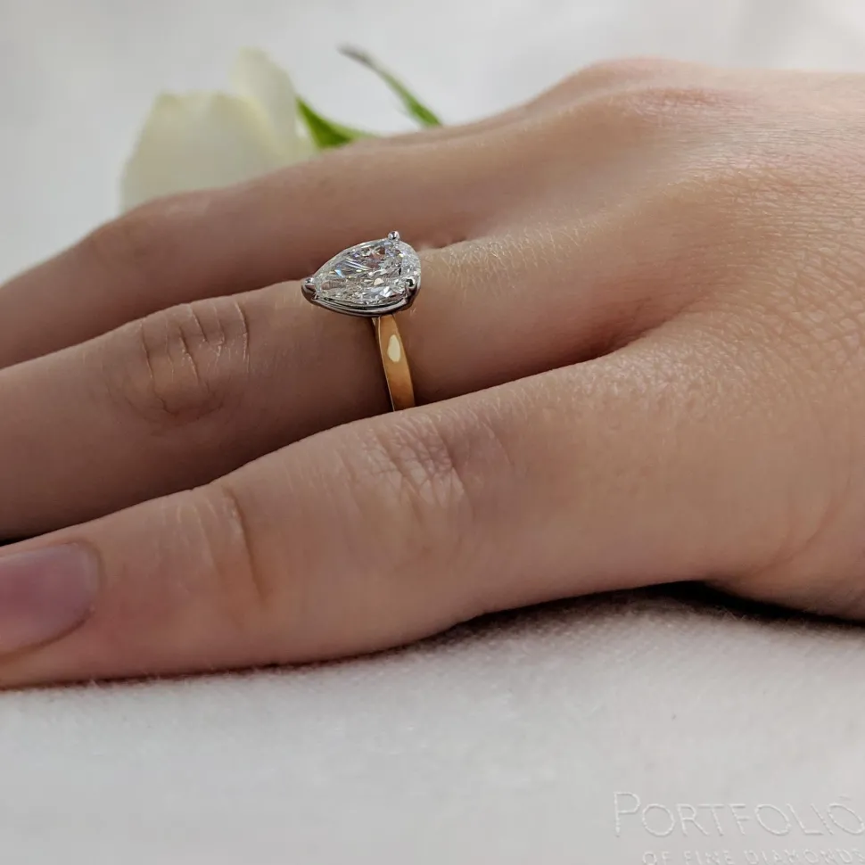 Solitaire 1.20ct D VS2 Diamond Yellow Gold/Platinum Ring