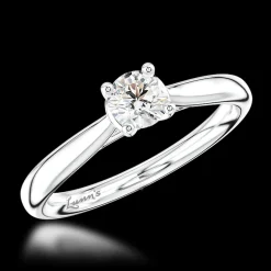 Solitaire 0.20ct E SI Diamond Platinum Ring