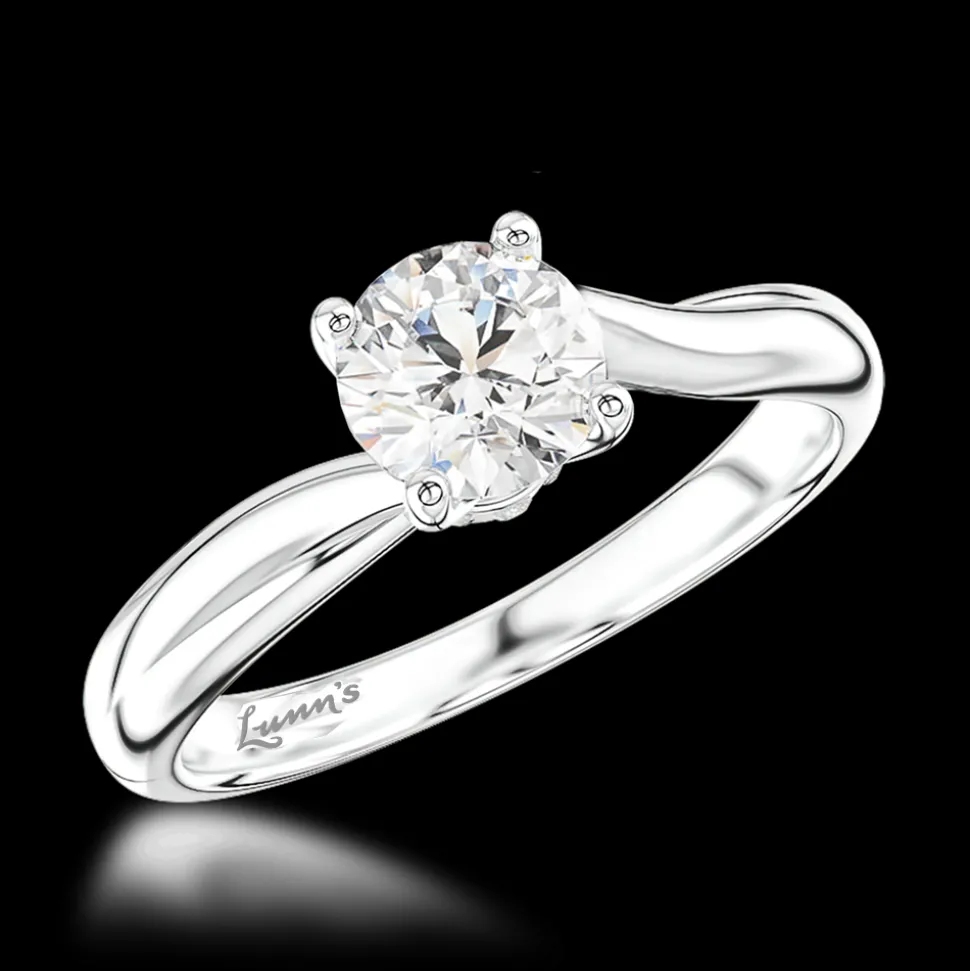 Solitaire 0.51ct E SI1 Diamond Platinum Ring