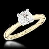 Solitaire 0.90ct E SI1 Diamond Yellow Gold/Platinum Ring