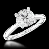Solitaire 3.01ct E SI1 Diamond Platinum Ring