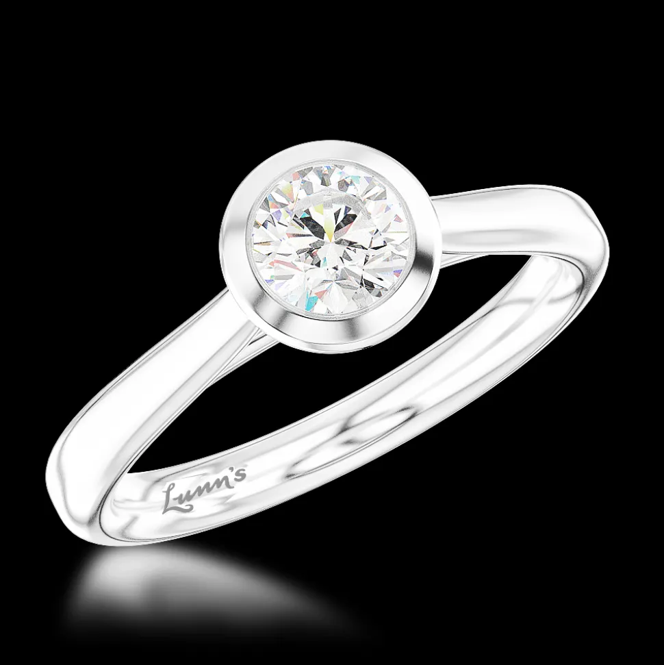 Solitaire 0.71ct E SI1 Diamond Platinum Ring