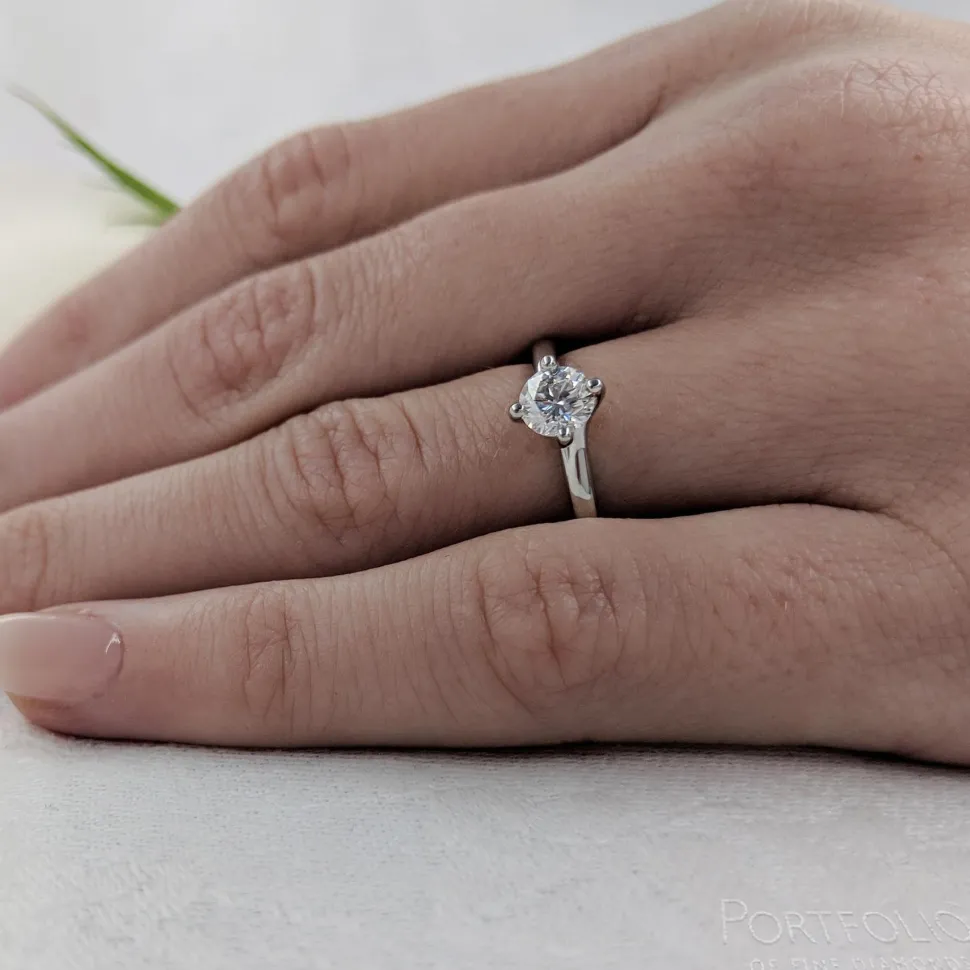 Solitaire 0.50ct E SI1 Diamond Platinum Ring
