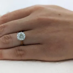 Solitaire 1.50ct E SI1 Diamond Yellow Gold/Platinum Ring