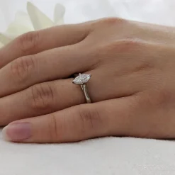 Solitaire 0.40ct E SI1 Diamond Platinum Ring