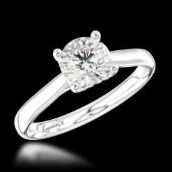 Solitaire 0.40ct E VS2 Diamond Platinum Ring