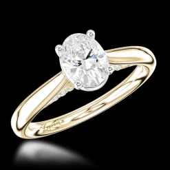 Solitaire 0.70ct E VS1 Diamond Yellow Gold/Platinum Ring