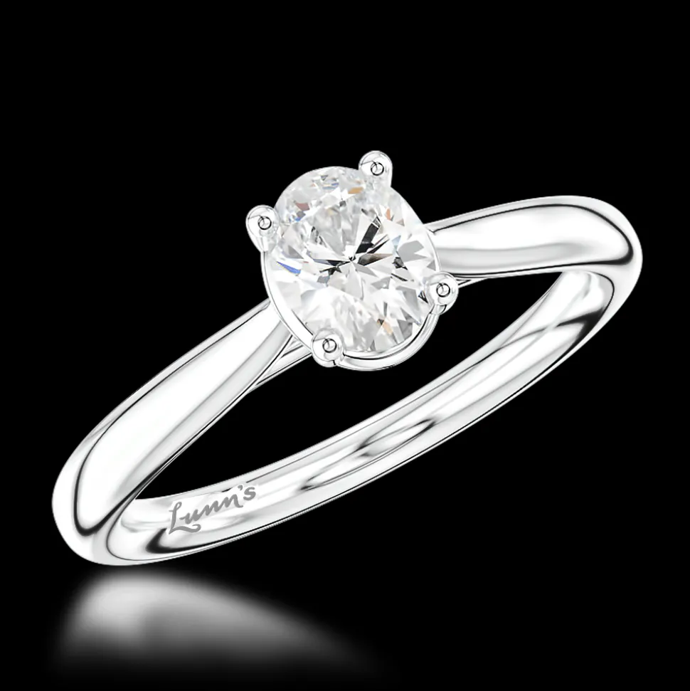 Solitaire 0.51ct E VS1 Diamond Platinum Ring
