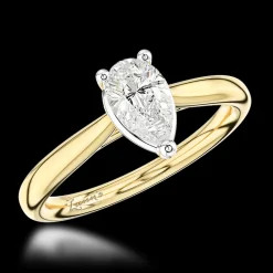 Solitaire 1.00ct E VS1 Diamond Yellow Gold/Platinum Ring