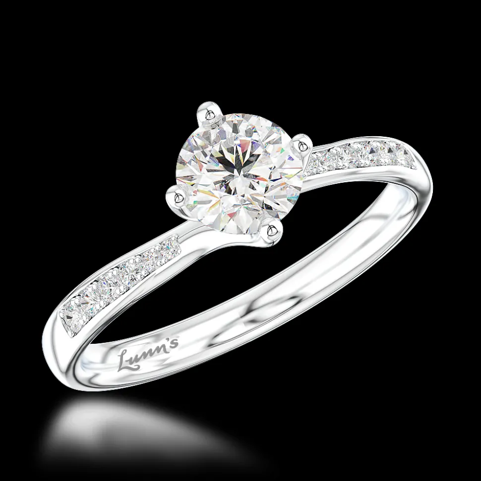 Solitaire 0.31ct E VS2 Diamond Platinum Ring