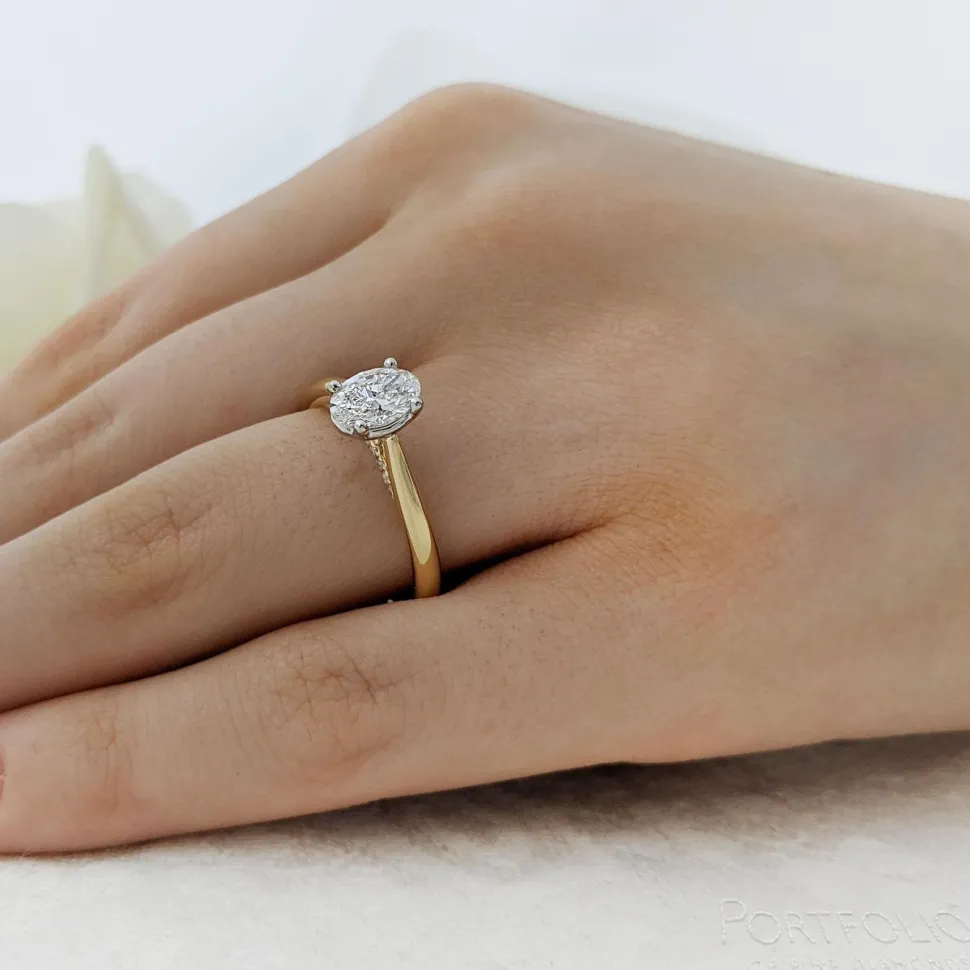 Solitaire 0.70ct E VS1 Diamond Yellow Gold/Platinum Ring