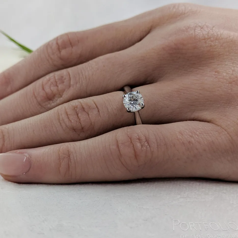 Solitaire 0.70ct E VS2 Diamond Platinum Ring