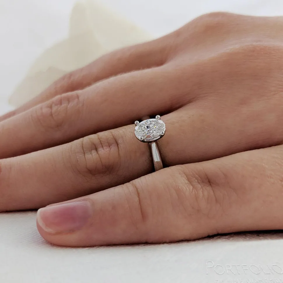 Solitaire 0.51ct E VS1 Diamond Platinum Ring