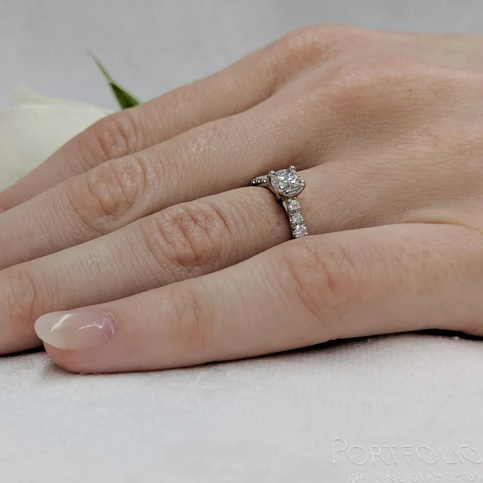Solitaire 0.30ct E VS2 Diamond Platinum Ring