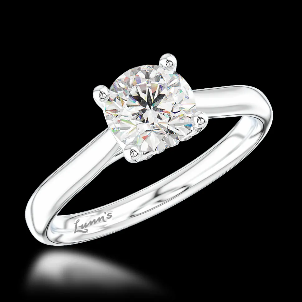 Solitaire 0.70ct F SI1 Diamond Platinum Ring