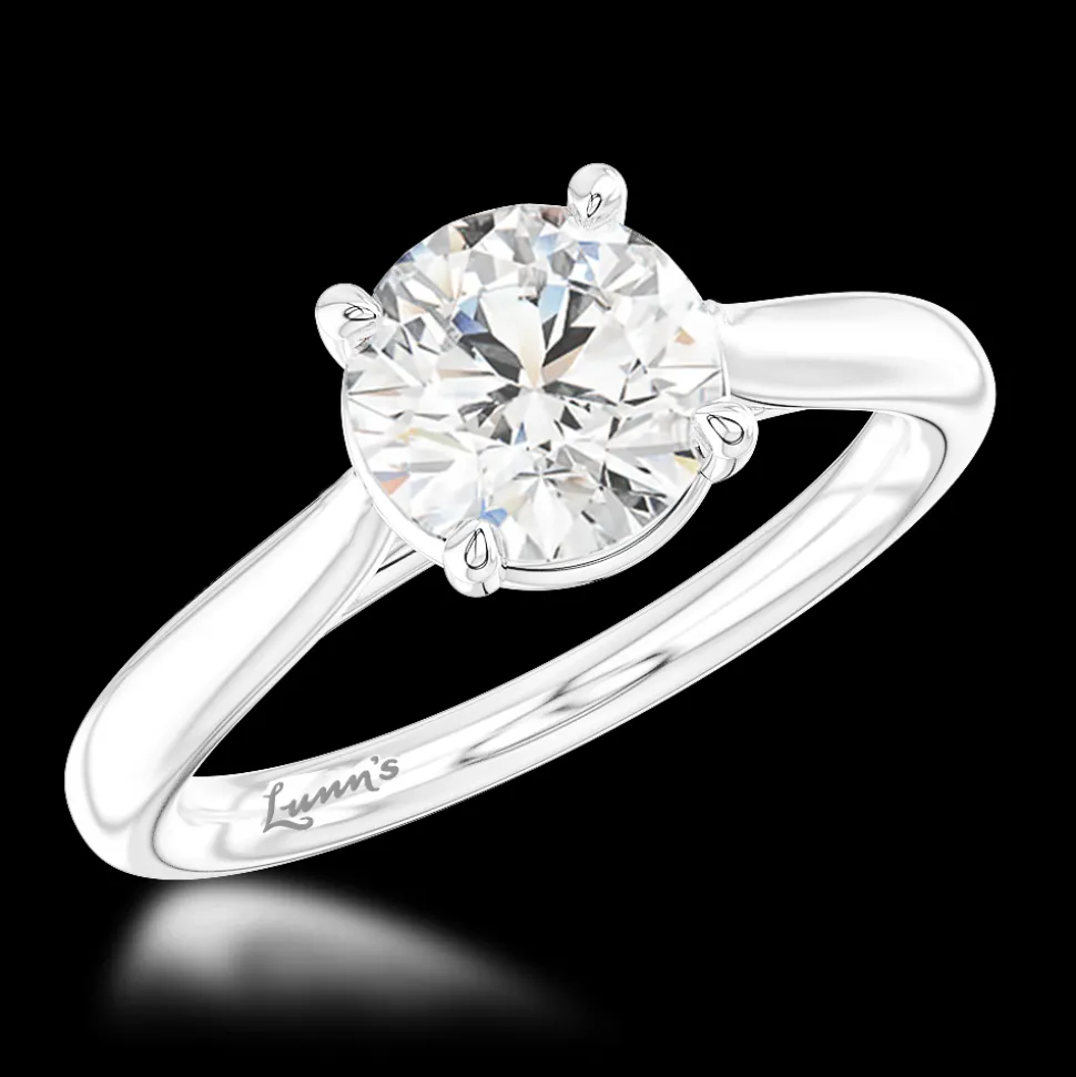 Solitaire 1.02ct F SI2 Diamond Platinum Ring