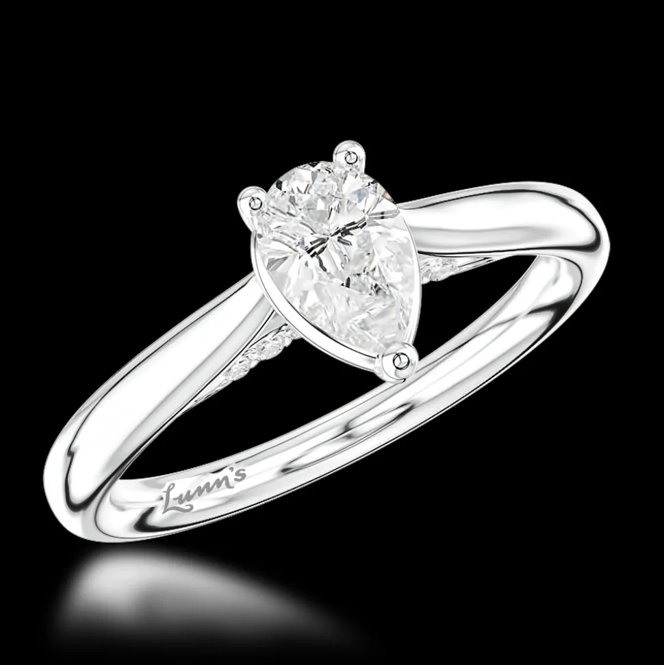 Solitaire 0.40ct F SI1 Diamond Platinum Ring