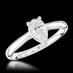 Solitaire 0.52ct F SI1 Diamond Platinum Ring