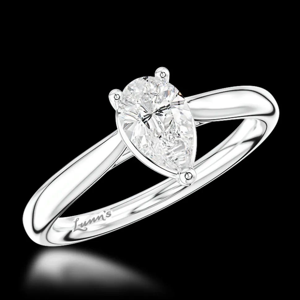Solitaire 0.52ct F SI1 Diamond Platinum Ring
