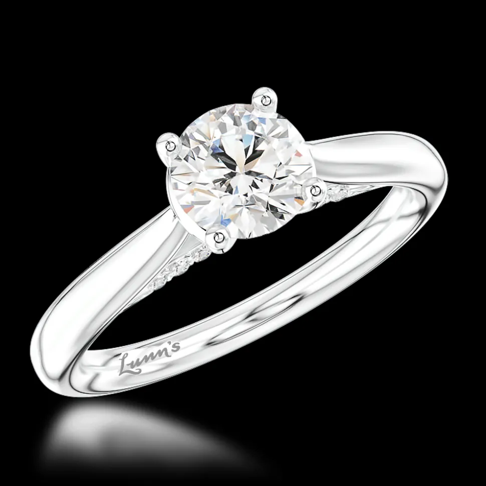Solitaire 0.70ct F SI1 Diamond Platinum Ring