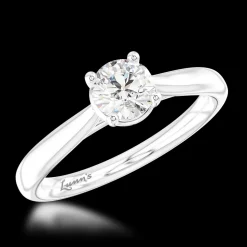 Solitaire 0.50ct F SI2 Diamond Platinum Ring