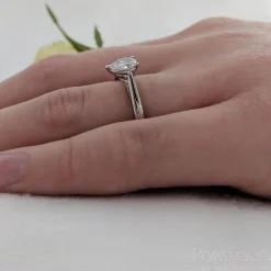 Solitaire 0.40ct F SI1 Diamond Platinum Ring