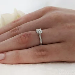 Solitaire 0.70ct F SI1 Diamond Platinum Ring