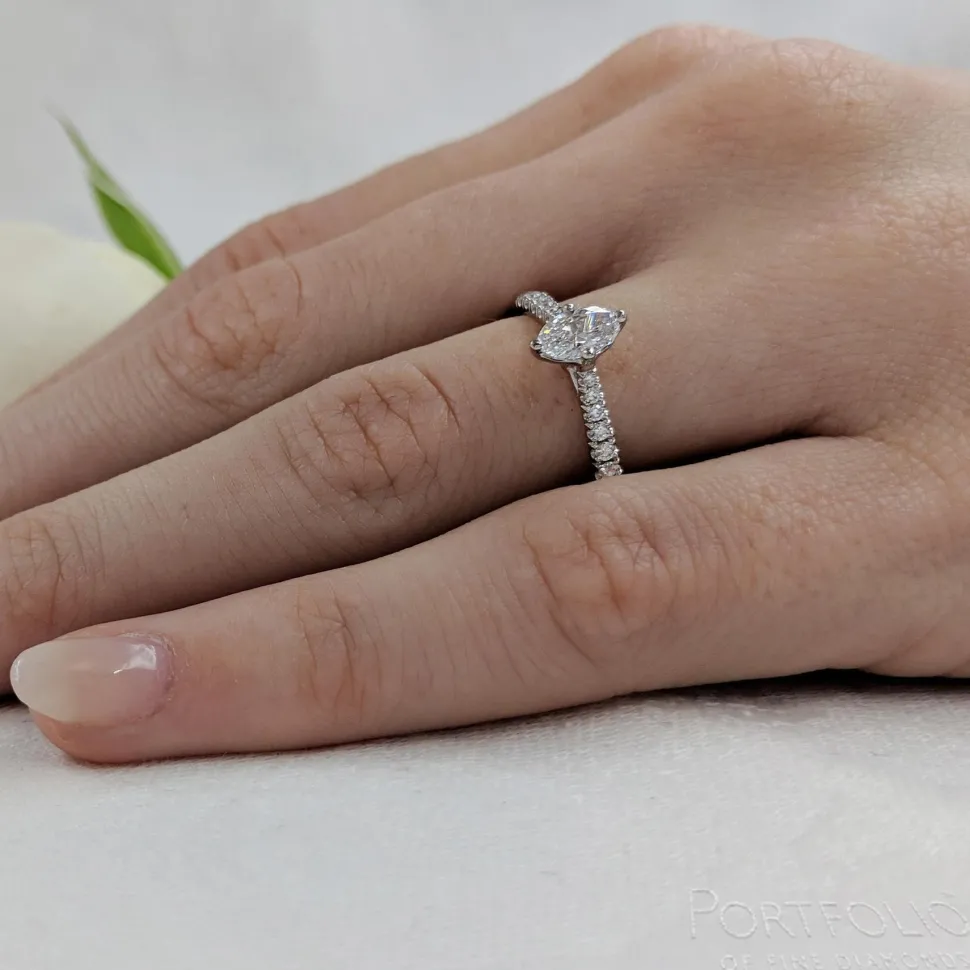 Solitaire 0.30ct F SI1 Diamond Platinum Ring