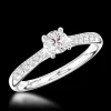 Solitaire 0.30ct F VS2 Diamond Platinum Ring