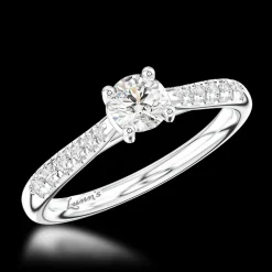 Solitaire 0.30ct F VS2 Diamond Platinum Ring