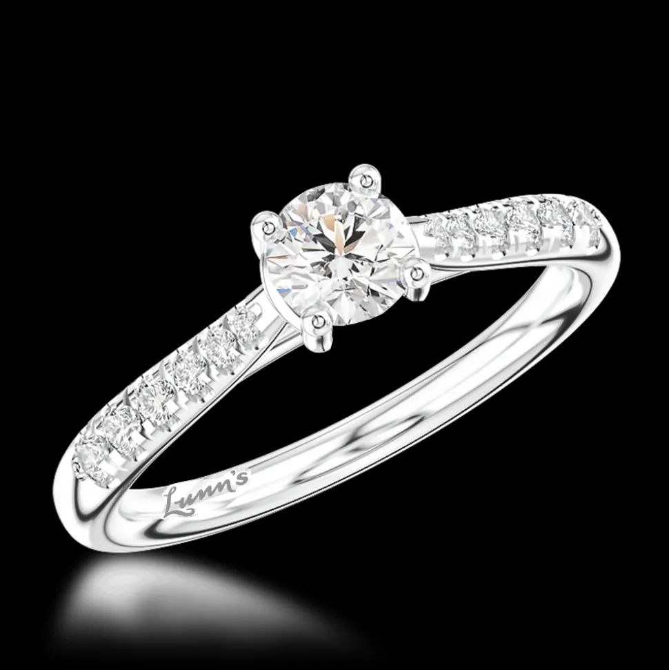 Solitaire 0.30ct F VS2 Diamond Platinum Ring