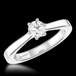 Solitaire 0.30ct F VS2 Diamond Platinum Ring