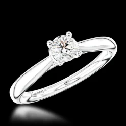 Solitaire 0.20ct F VS Diamond Platinum Ring