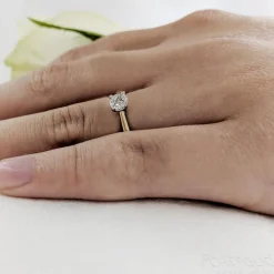 Solitaire 0.21ct F VS Diamond Yellow Gold/Platinum Ring