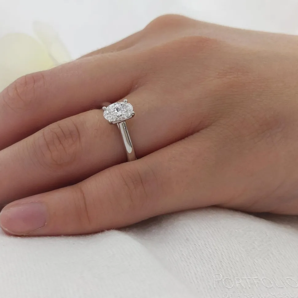 Solitaire 1.00ct F VS2 Diamond Platinum Ring